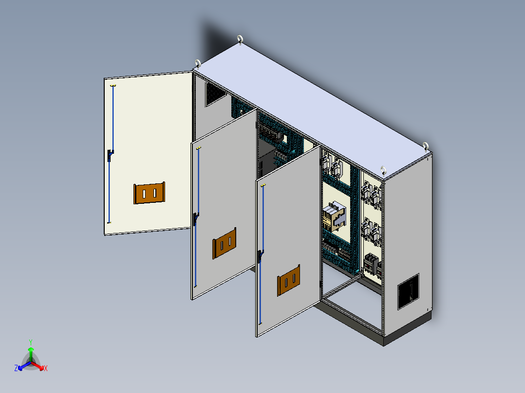 三柜组装变频器软启动旁路刀开关控制柜 56410