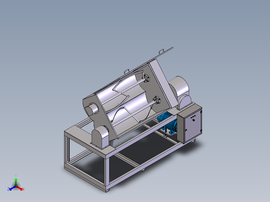 搅拌机正等轴测图