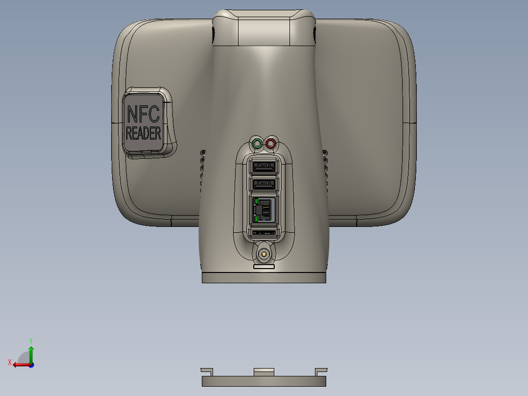 控制屏、屏幕(6)后视图