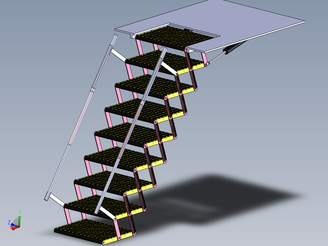 可折叠阁楼梯子