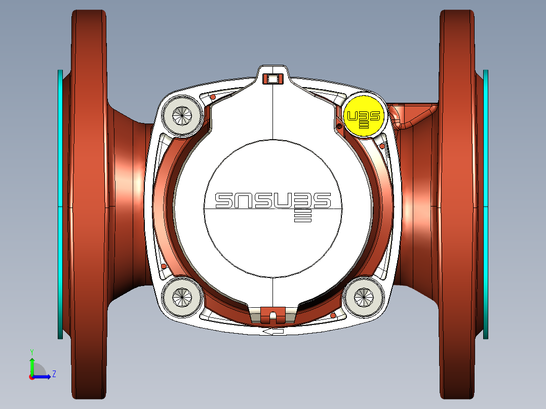 SENSUS水表DN65 MEISTREAM FS 90°C左视图