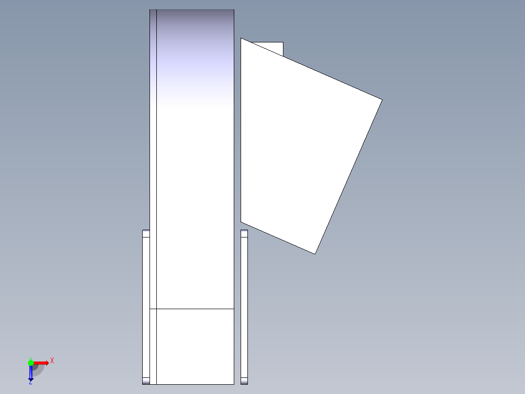 绿色垃圾粉碎机 CAD 模型俯视图