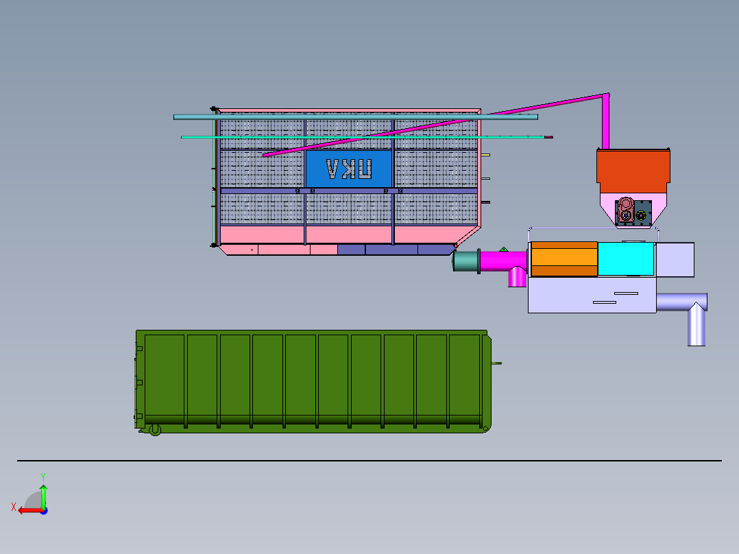 无臭高密度养殖黑水虻装置后视图