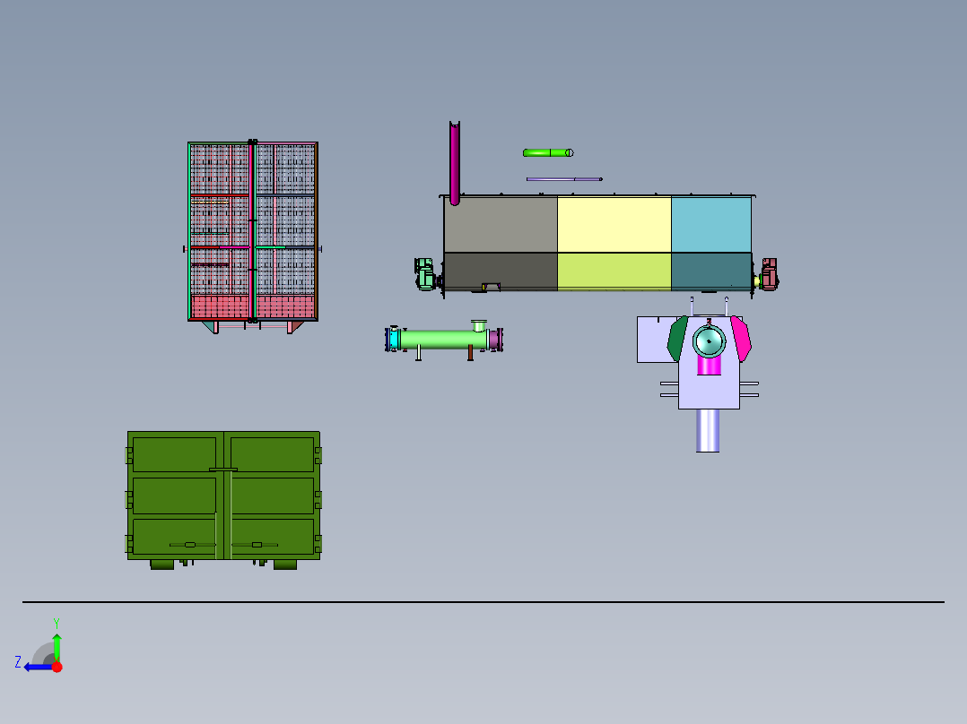 无臭高密度养殖黑水虻装置右视图