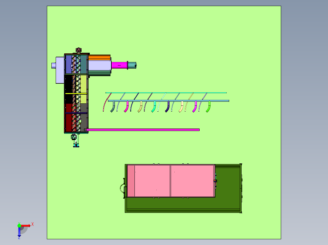 无臭高密度养殖黑水虻装置俯视图