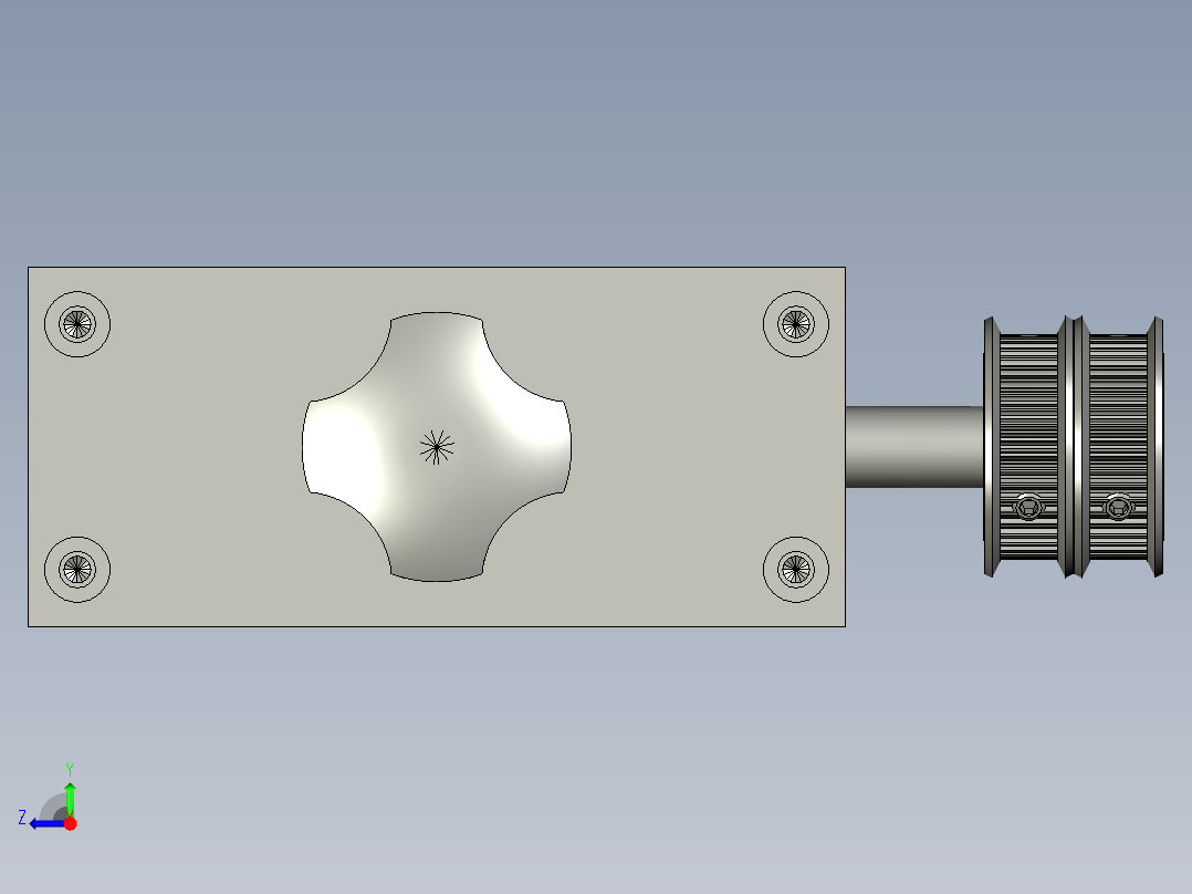 电脑主机外壳自动加工生产线设计-送标牵引模组-V1右视图