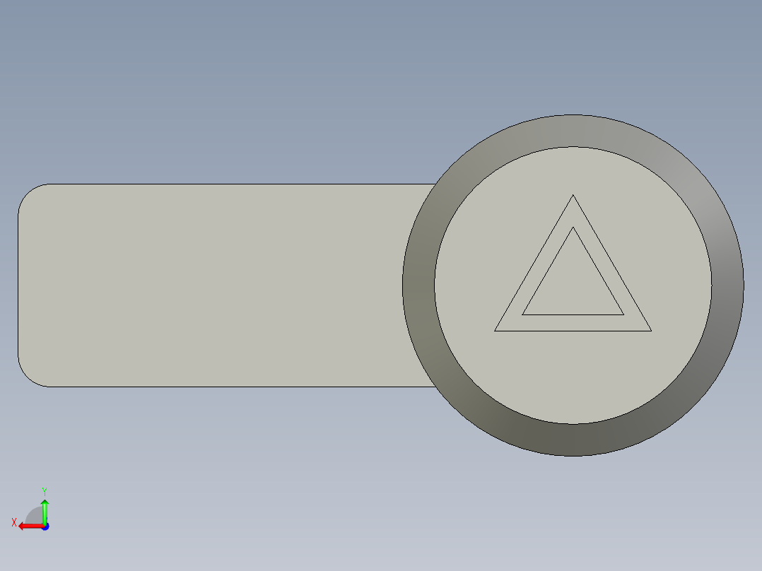 琐心长度40-螺纹长度35-三角钥匙转舌锁后视图