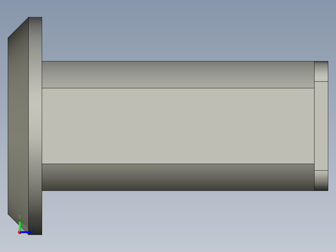 琐心长度40-螺纹长度35-三角钥匙转舌锁左视图