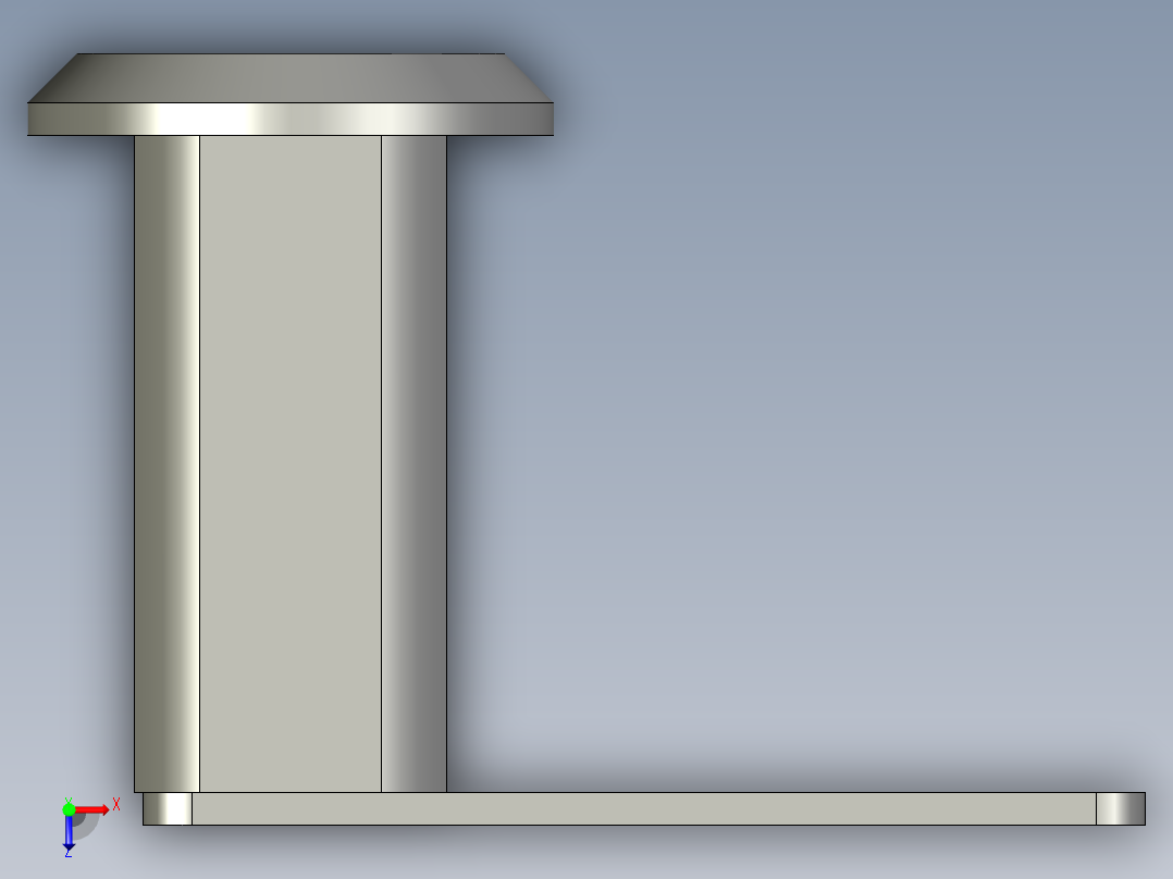 琐心长度40-螺纹长度35-三角钥匙转舌锁俯视图