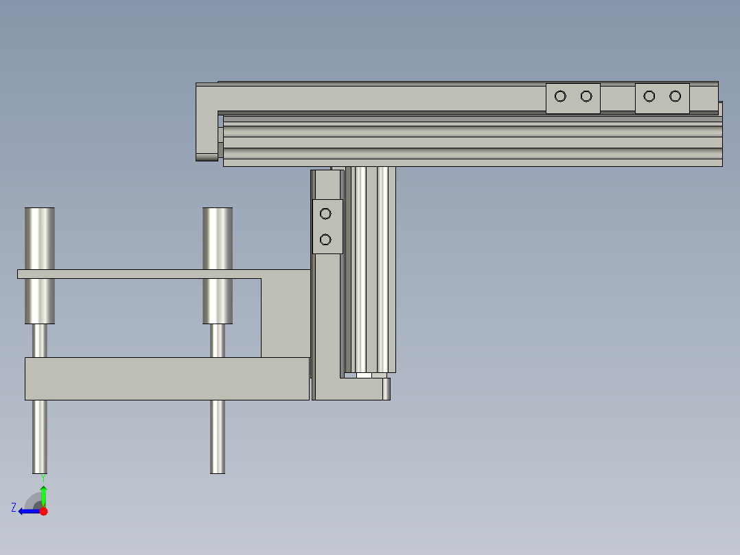 螺钉检查装配体右视图