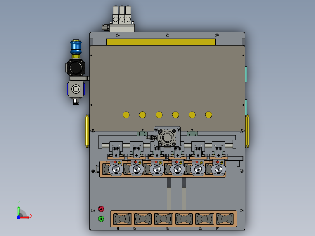 多头可调点胶机前视图