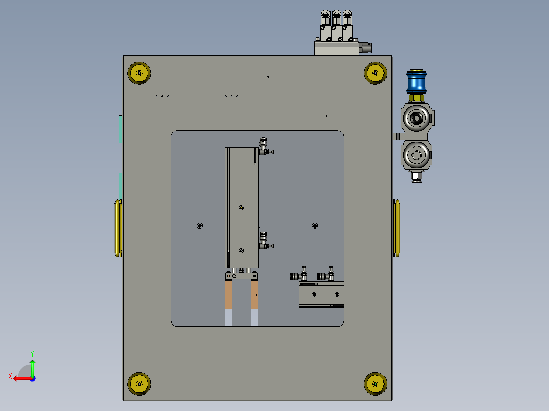 多头可调点胶机后视图