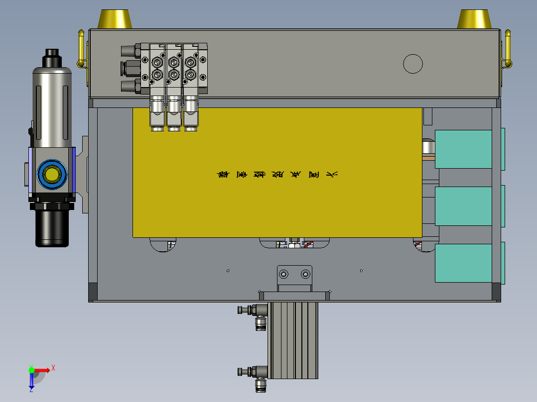 多头可调点胶机俯视图