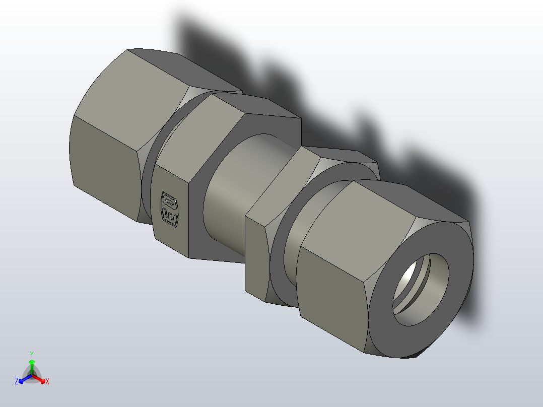 EO舱壁接头SV16SCF(16).igs主视图