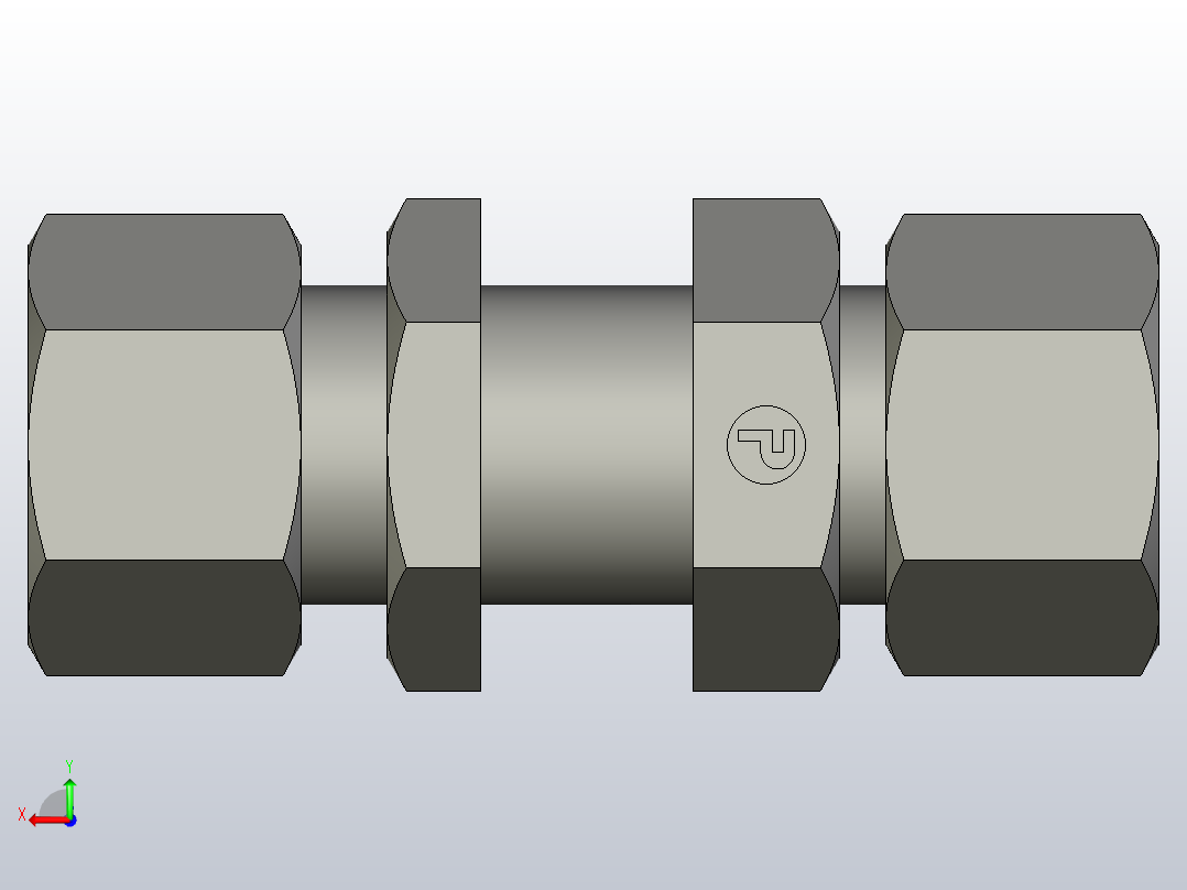 EO舱壁接头SV16SCF(16).igs后视图