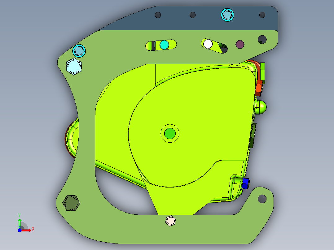 摩托车离合器全自动变速器前视图