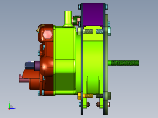 摩托车离合器全自动变速器左视缩略图