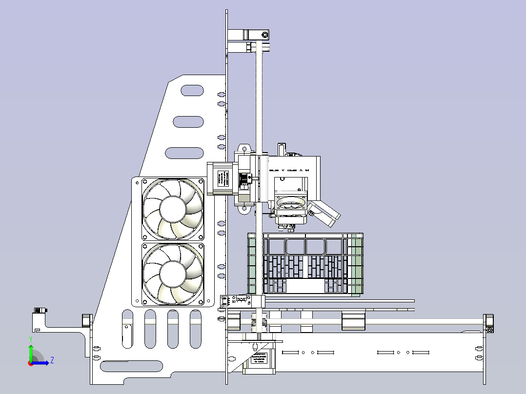 CCD相机自动化检测设备左视图