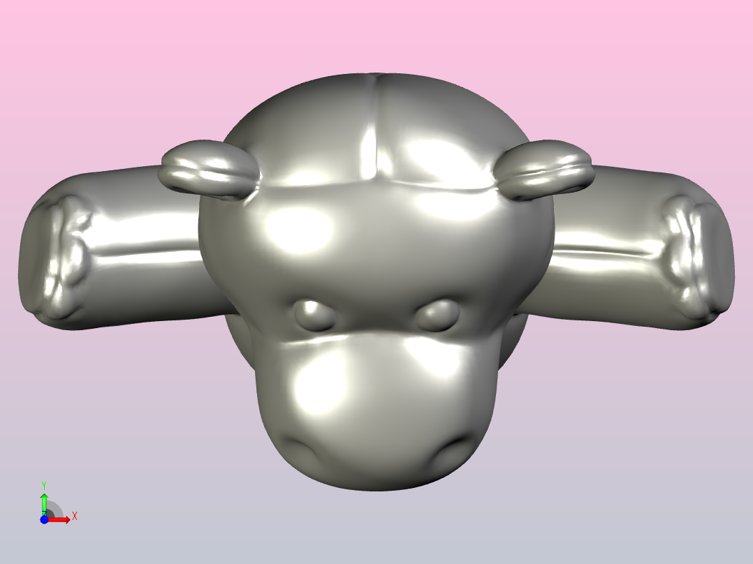 手指木偶河马前视图