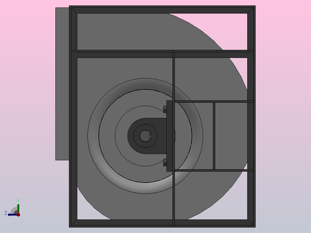 KTH-B（标准型）空调系统后向式离心通风机[KTH-B-355-1.1kW]右视图