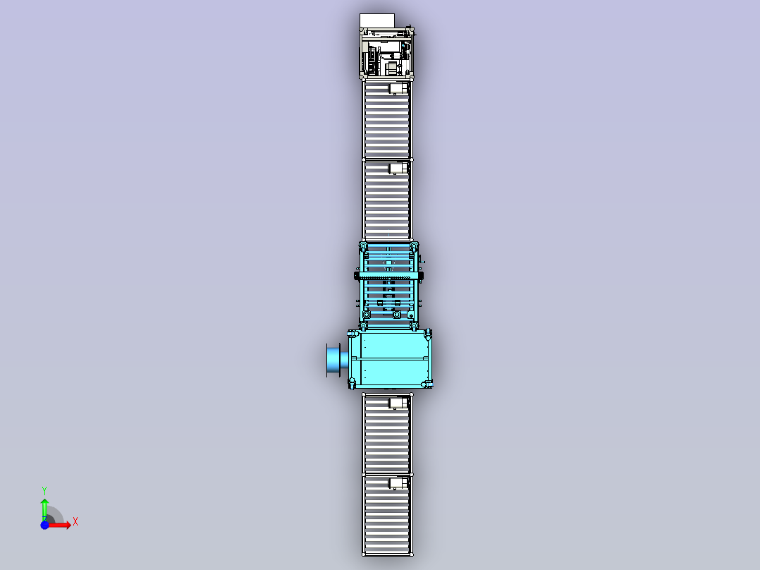 纸箱成型与封箱打包生产线设计前视图