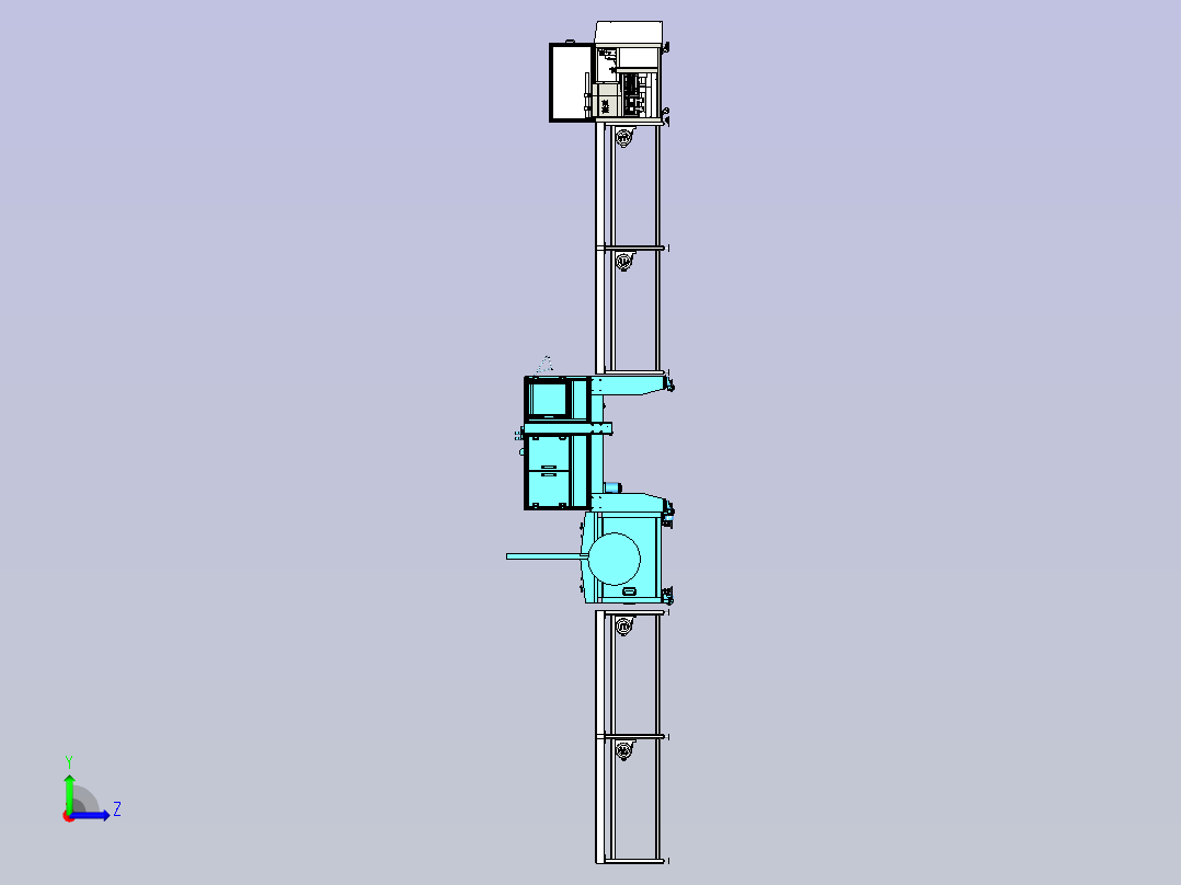 纸箱成型与封箱打包生产线设计左视图