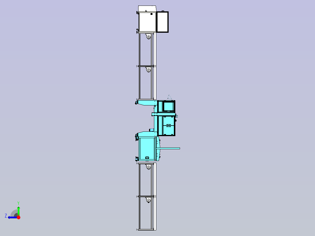纸箱成型与封箱打包生产线设计右视图