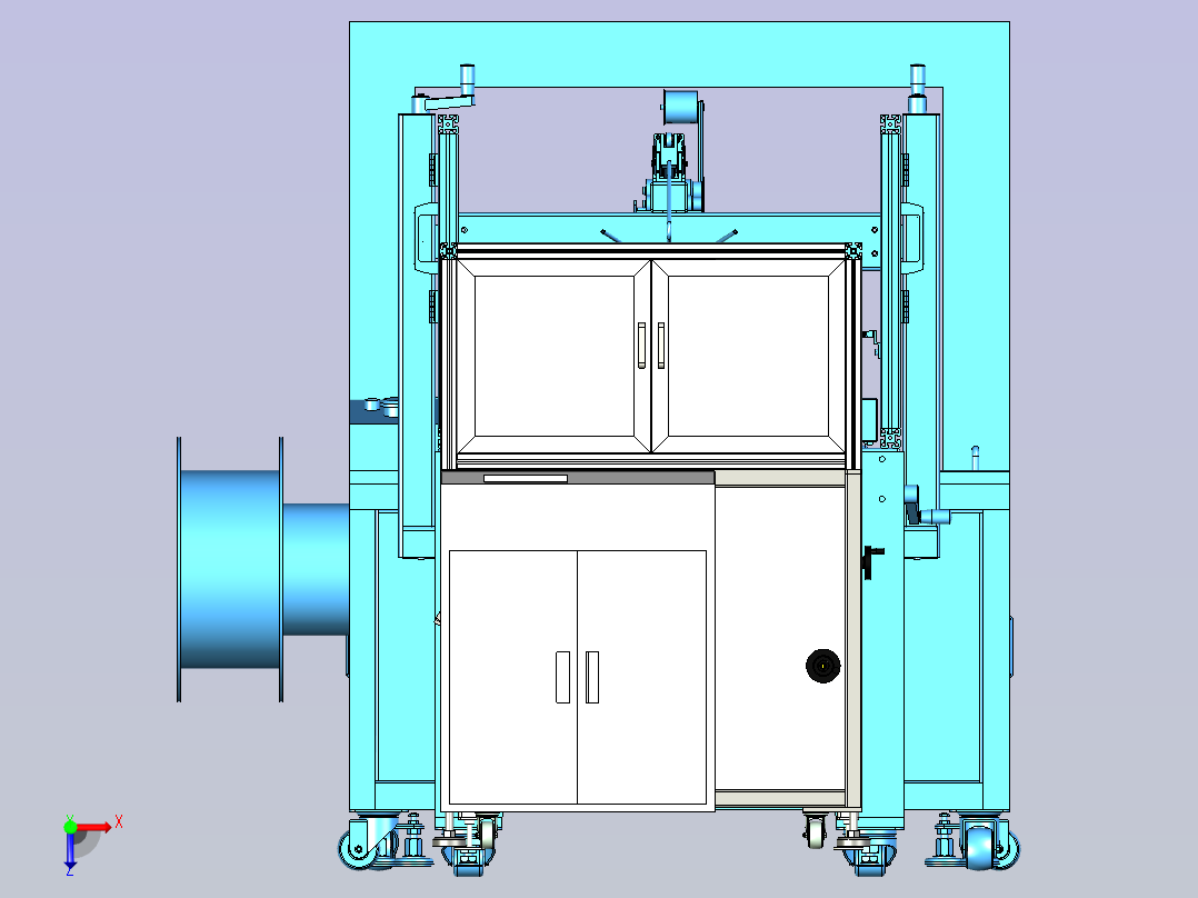 纸箱成型与封箱打包生产线设计俯视图