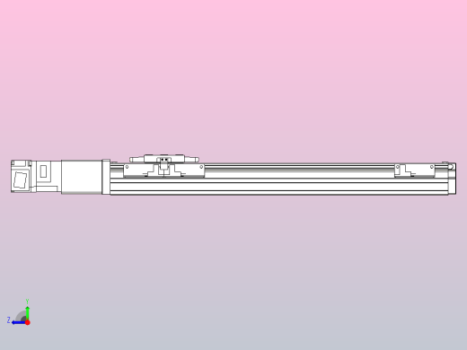 滚珠丝杠直线轴内置导轨TPA-GCR-40-1210C-L300-M-M10-N3右视缩略图