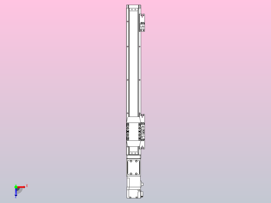 滚珠丝杠直线轴内置导轨TPA-GCR-40-1210C-L300-M-M10-N3俯视图