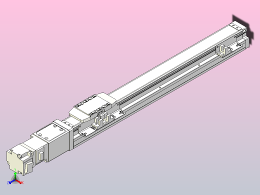 滚珠丝杠直线轴内置导轨TPA-GCR-40-1210C-L300-M-M10-N3正等轴测缩略图