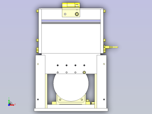 一款圆棒工件的切断3D图模型前视缩略图
