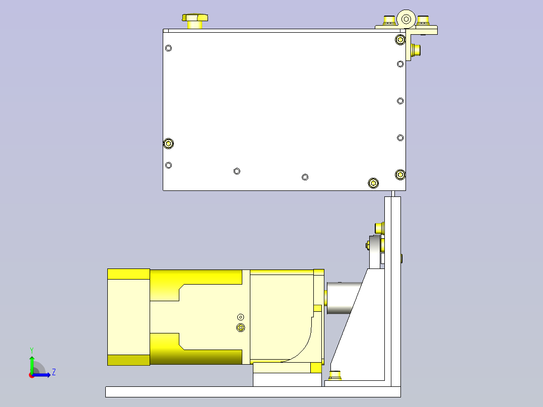 一款圆棒工件的切断3D图模型左视图