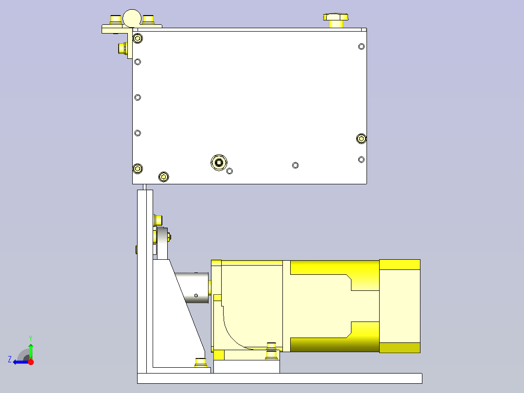 一款圆棒工件的切断3D图模型右视图