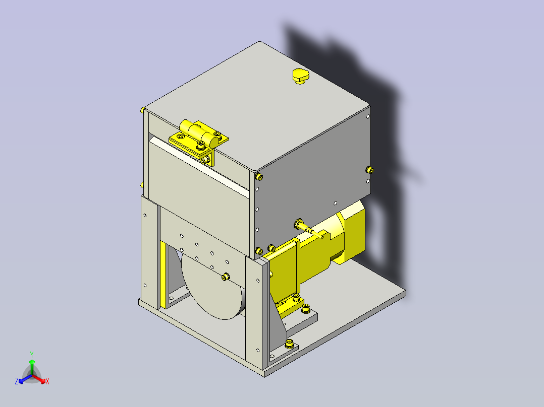 一款圆棒工件的切断3D图模型正等轴测图