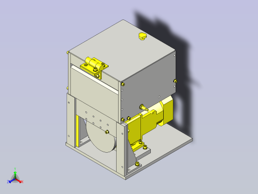一款圆棒工件的切断3D图模型正等轴测缩略图
