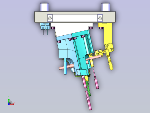 汽车横梁单件冲压钣金件检具前视缩略图