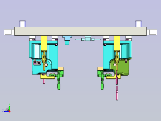 汽车横梁单件冲压钣金件检具右视缩略图