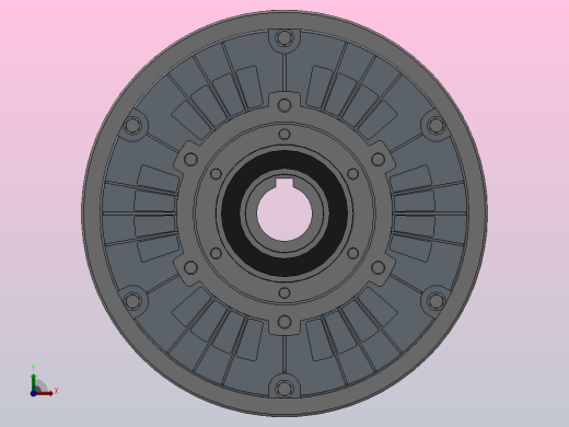 FLKT型空心轴、止口支撑、通孔磁粉离合器[FLKT25]前视缩略图