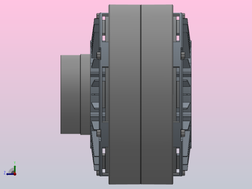 FLKT型空心轴、止口支撑、通孔磁粉离合器[FLKT25]右视缩略图