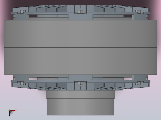 FLKT型空心轴、止口支撑、通孔磁粉离合器[FLKT25]俯视缩略图
