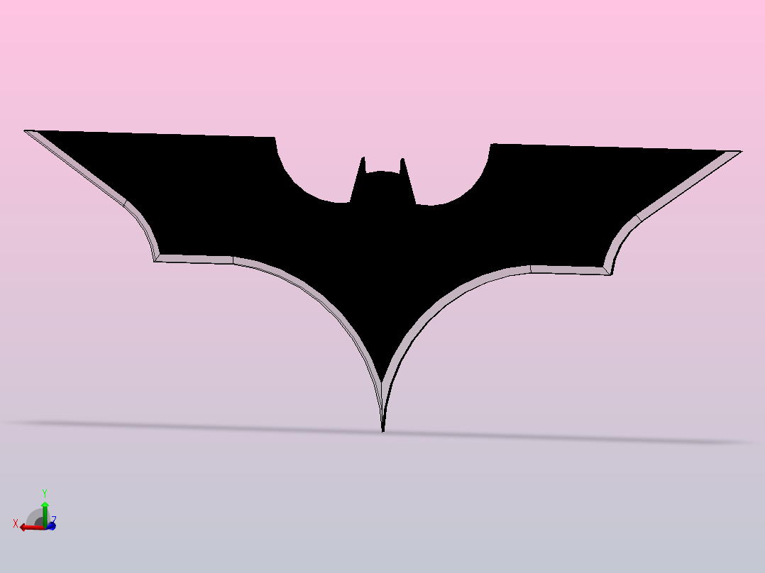 蝙蝠侠标志主视图