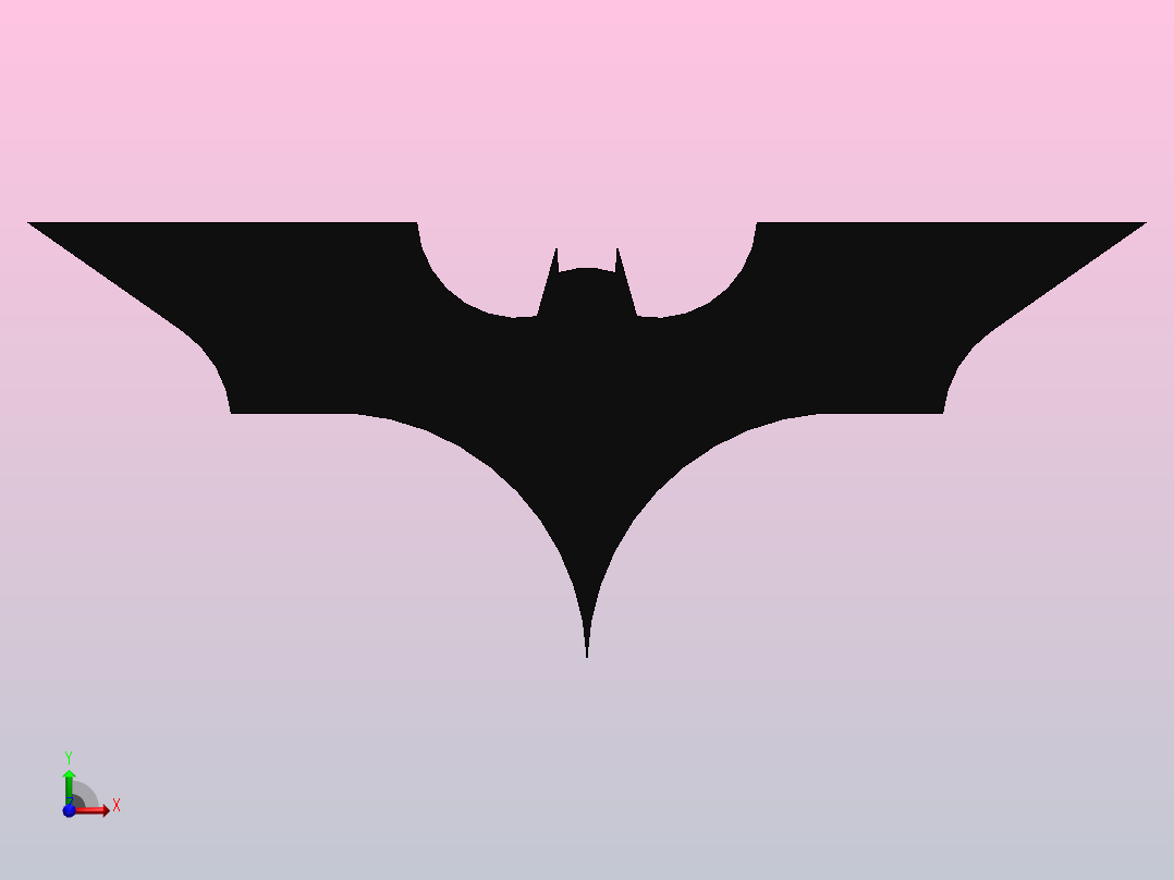 蝙蝠侠标志前视图