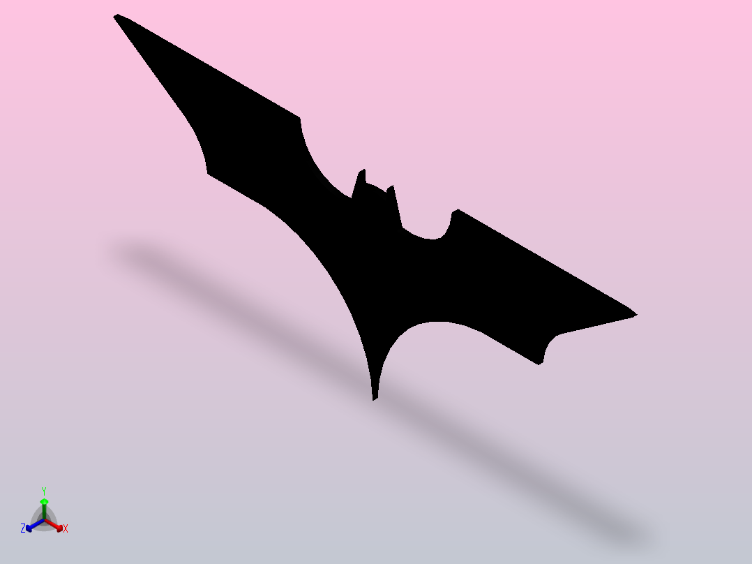 蝙蝠侠标志正等轴测图