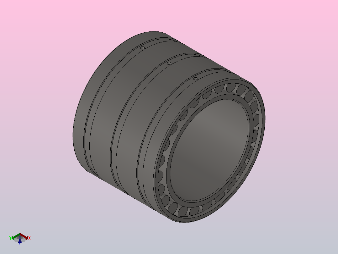 轧机用四列圆柱滚子轴承FCDP型_FCDP 84120440正等轴测图