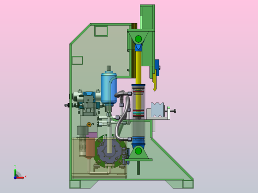 液压板料折弯机设计（SW+CAD+说明书）前视缩略图