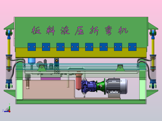 液压板料折弯机设计（SW+CAD+说明书）右视缩略图
