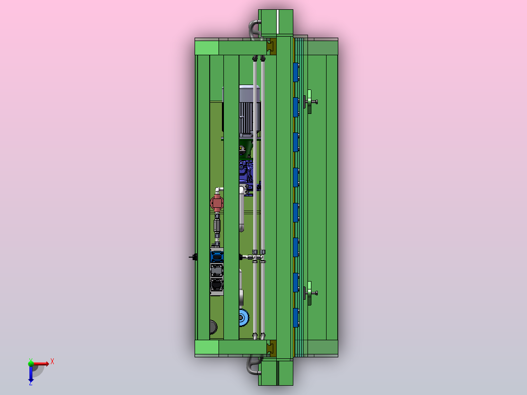 液压板料折弯机设计（SW+CAD+说明书）俯视图