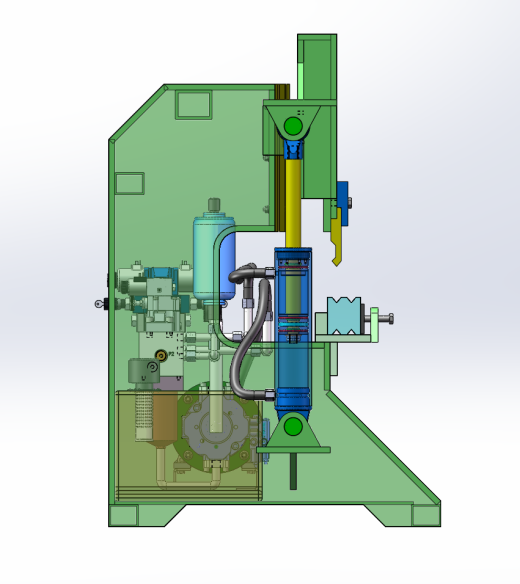液压板料折弯机设计（SW+CAD+说明书）缩略图