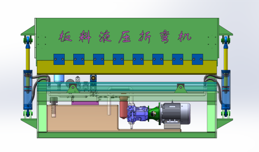 液压板料折弯机设计（SW+CAD+说明书）缩略图